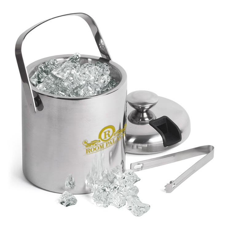 Insulated Stainless Steel Ice Bucket & Tong (1.25 Litre)