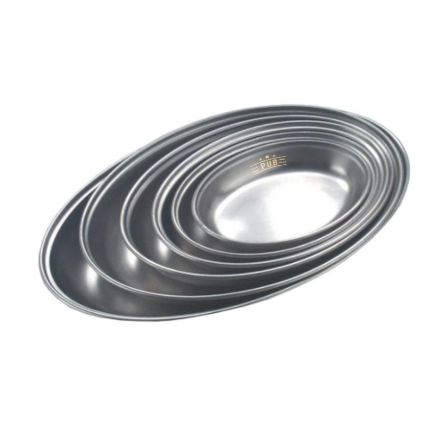 Stainless Steel Undivided Oval Vegetable Dish (203mm)