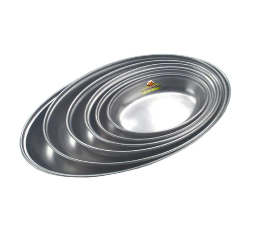 Stainless Steel Undivided Oval Vegetable Dish (228mm)