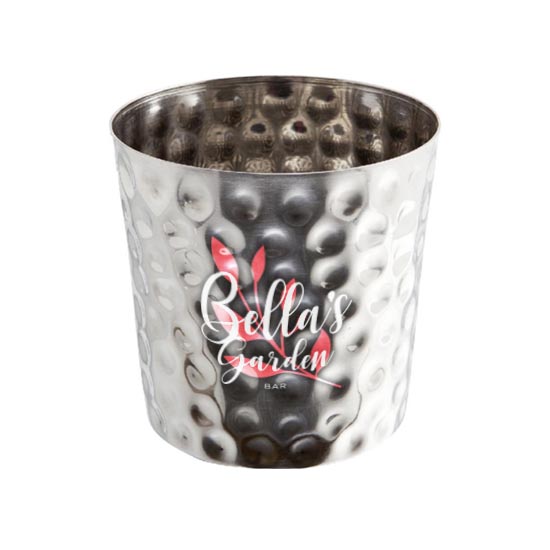 Stainless Steel Serving Cup Hammered Effect (8.5x8.3cm)