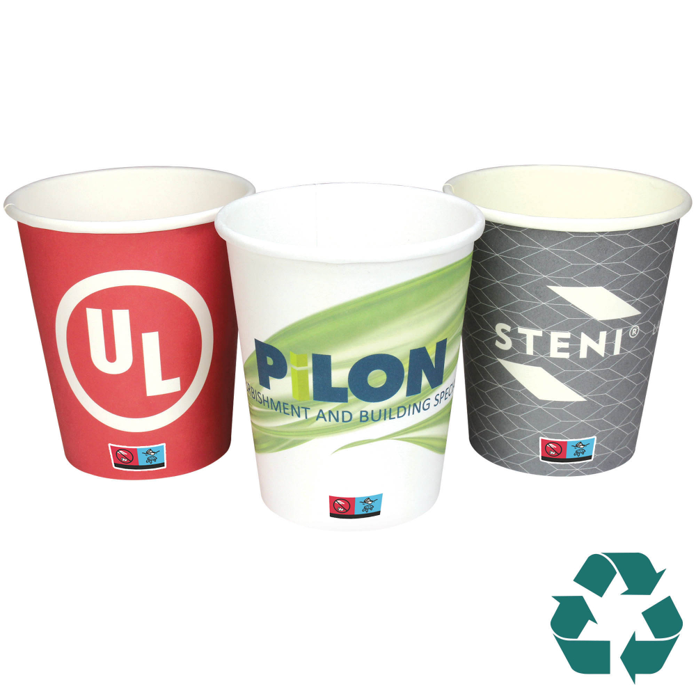 Recyclable Single Wall Paper Cup - Full Colour (8oz/230ml)