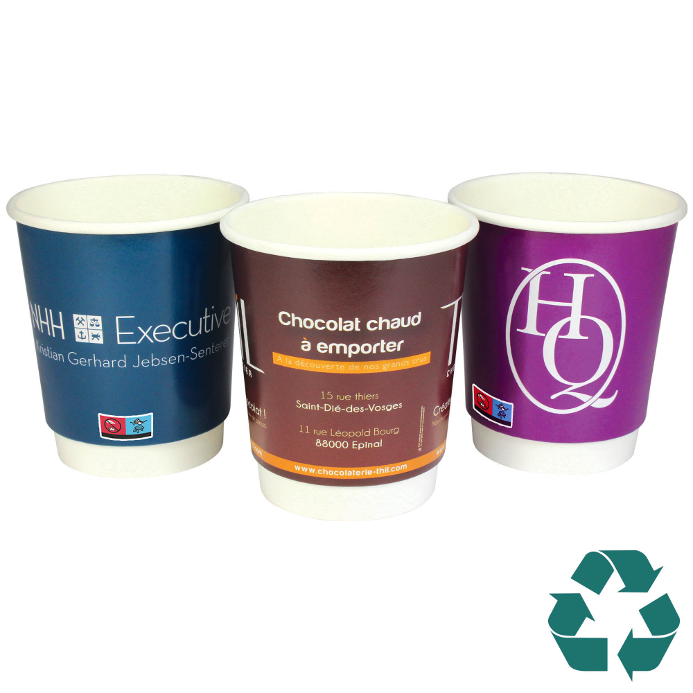Recyclable Double Wall Paper Cup - Full Colour (8oz/230ml)