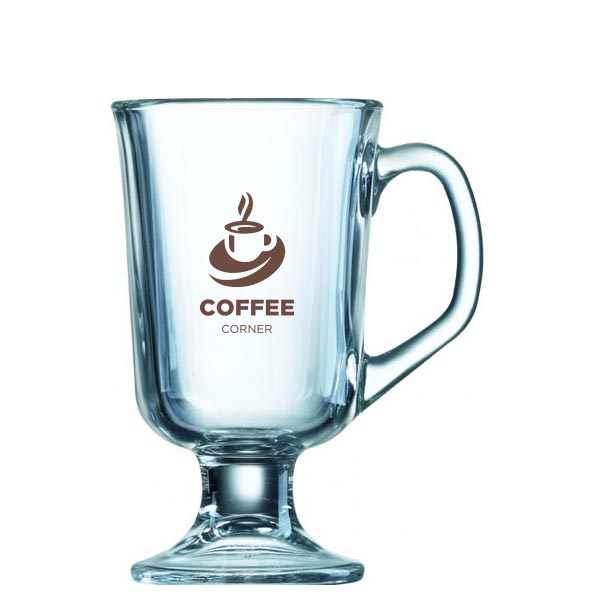 Bock Footed Glass Coffee Mug (290ml/10oz)
