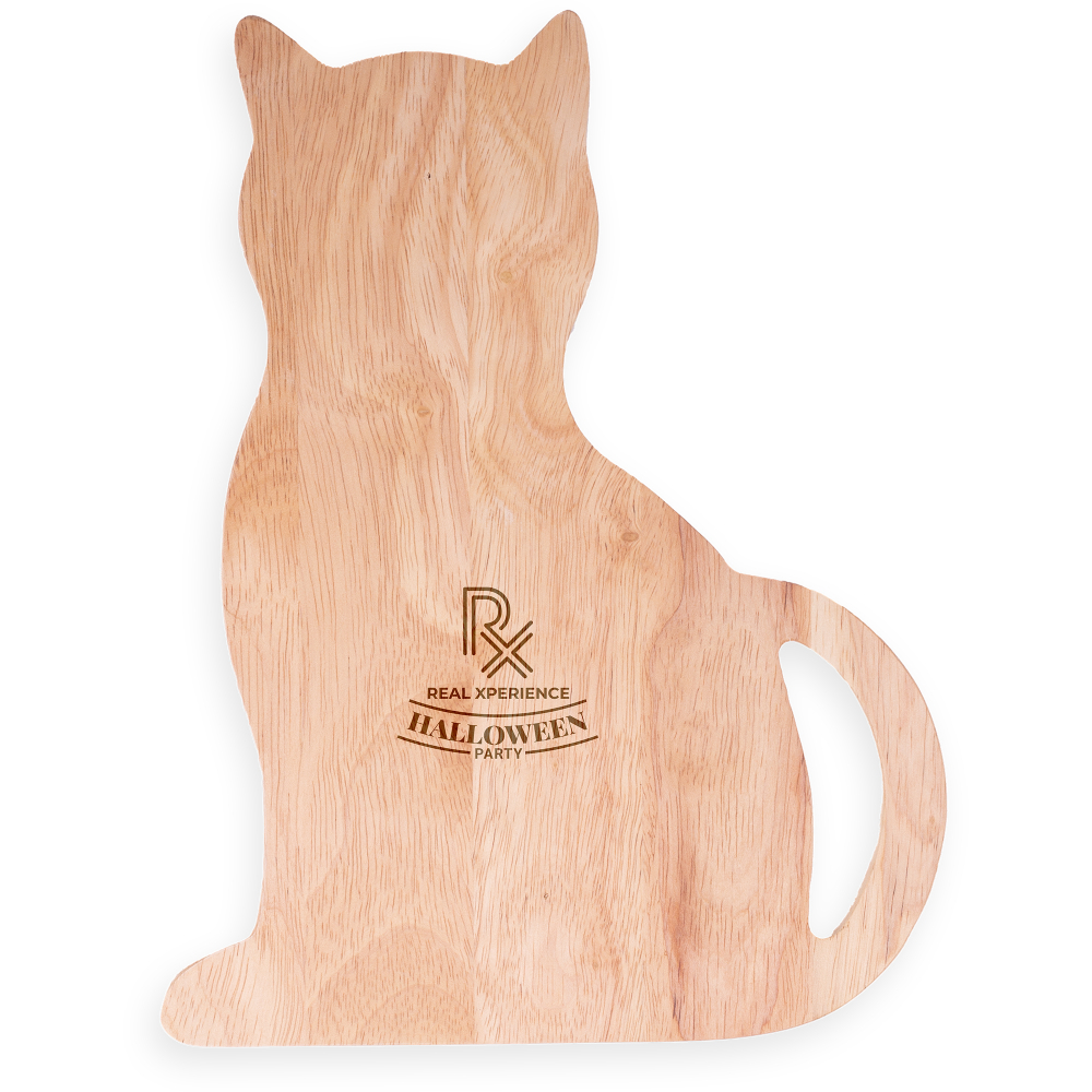 Cat Shape Wooden Chopping Board (30x23cm)