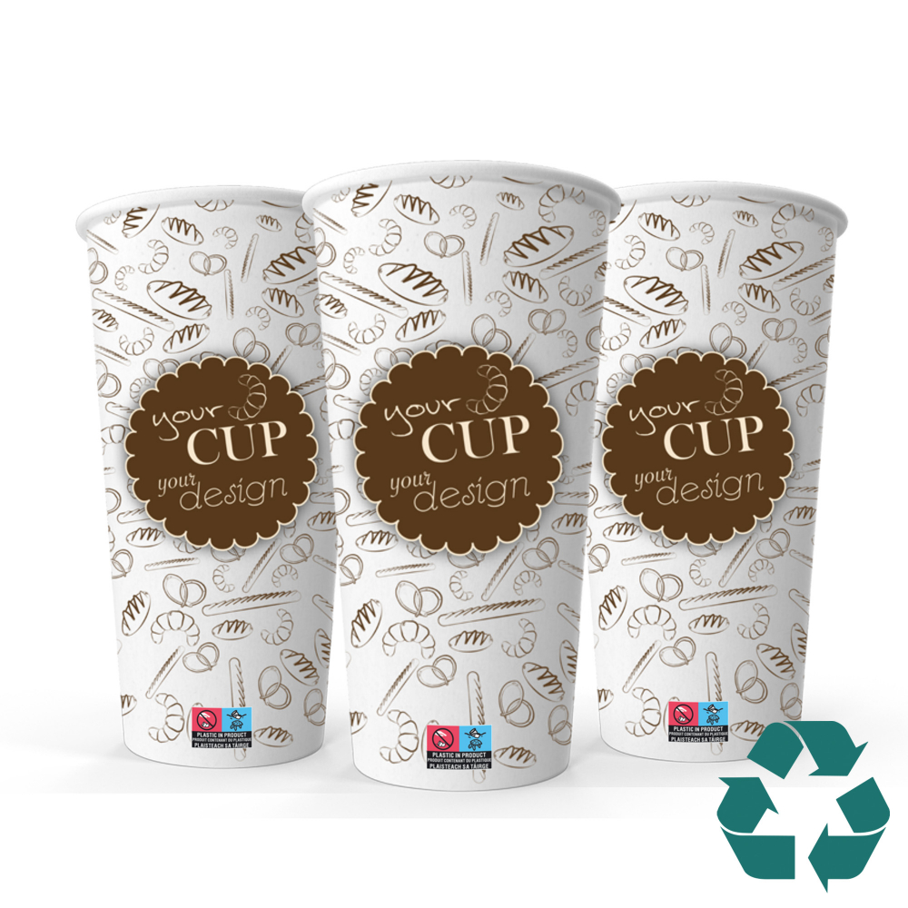 Recyclable Single Wall Paper Cup - Full Colour (20oz/550ml)