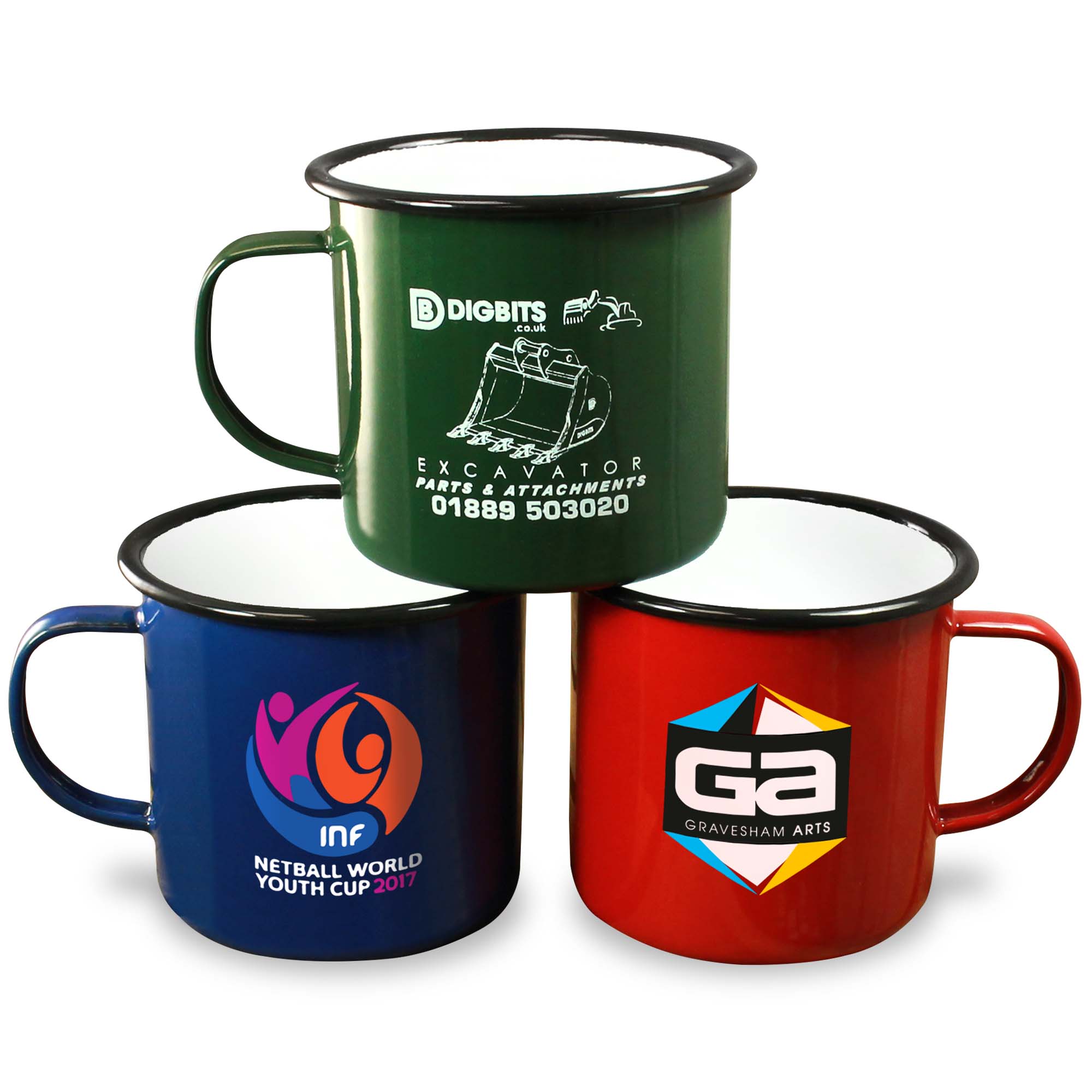 Premium Enamel Mugs (568ml/20oz) - Coloured