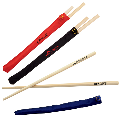 Bamboo Chopstick With Polyester Pouch