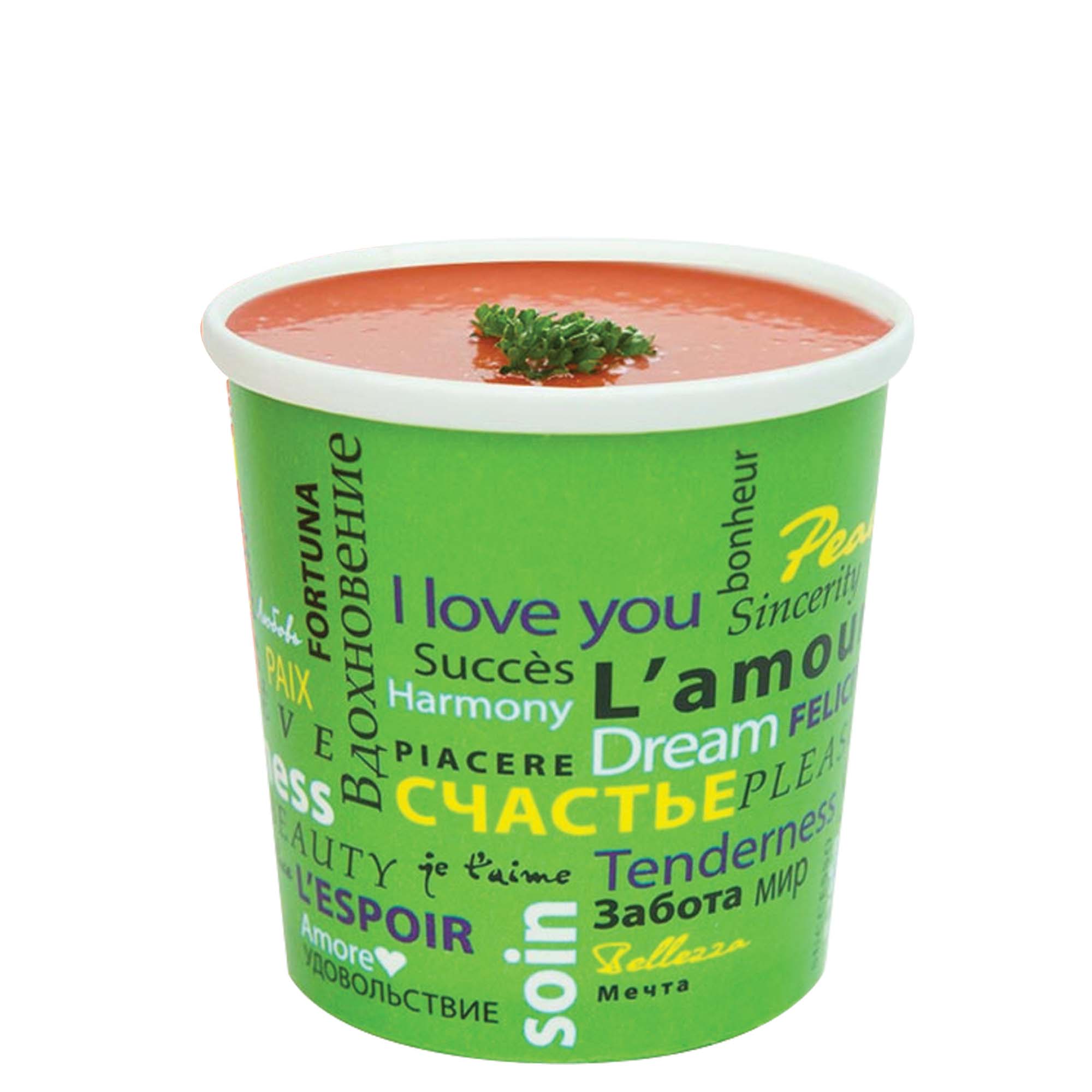 Full Colour Soup Container With Lid [16oz]