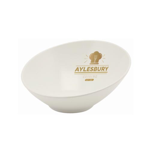 White Melamine Slanted Bowl (21x20x10cm)