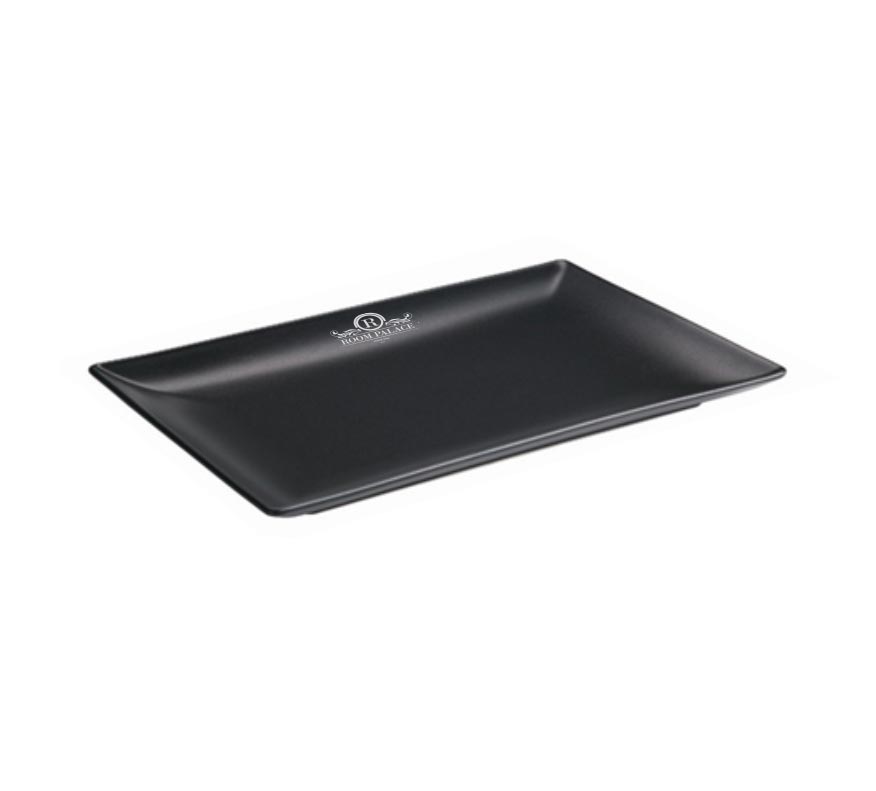 Black Luna Rectangular Plate (25x15cm)