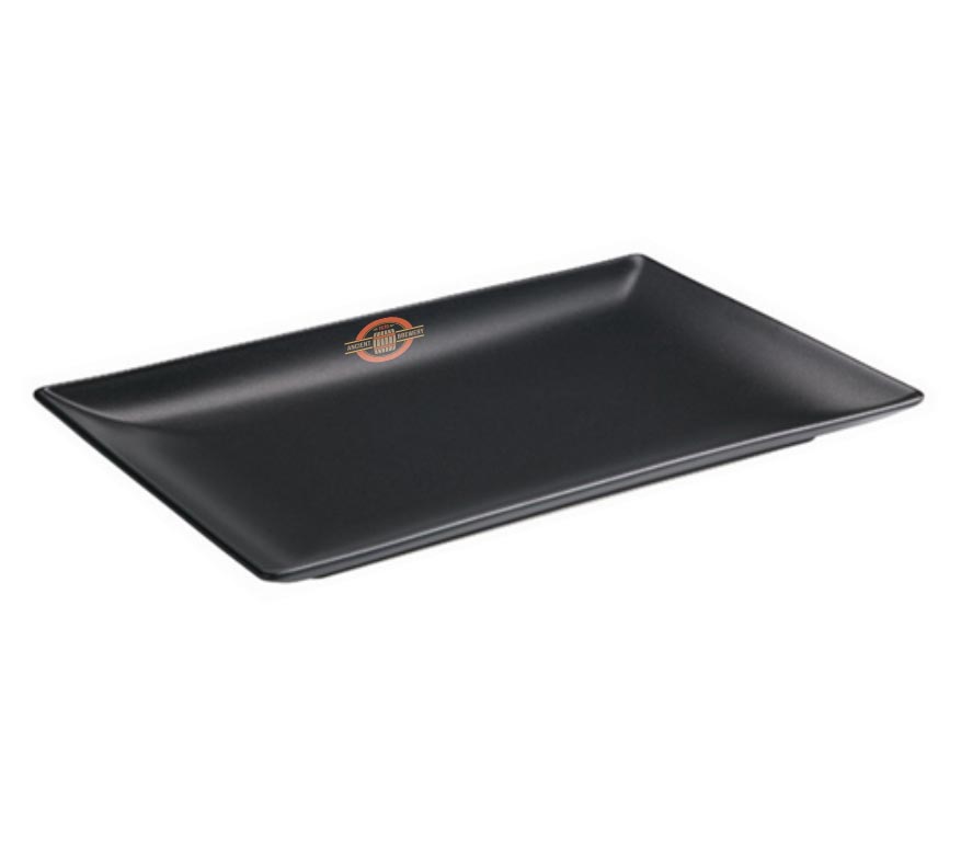 Black Luna Rectangular Plate (30x20cm)