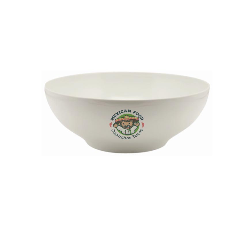 White Melamine Round Buffet Bowl (35.5cm)