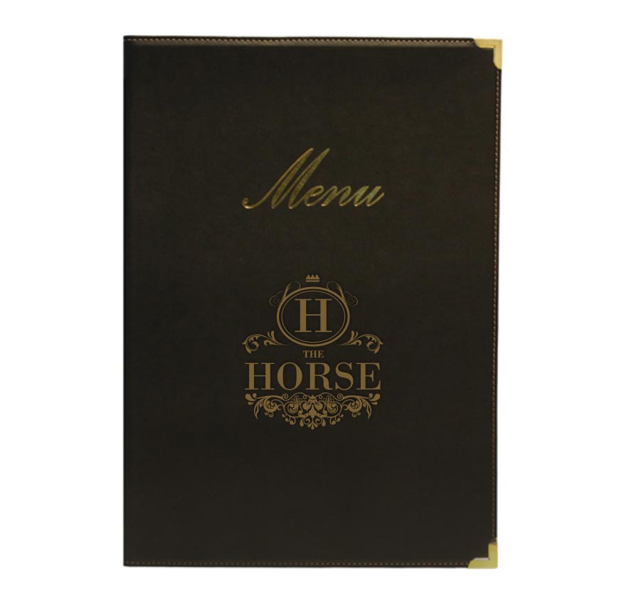 Classic A5 Menu Holder Black 4 Pages