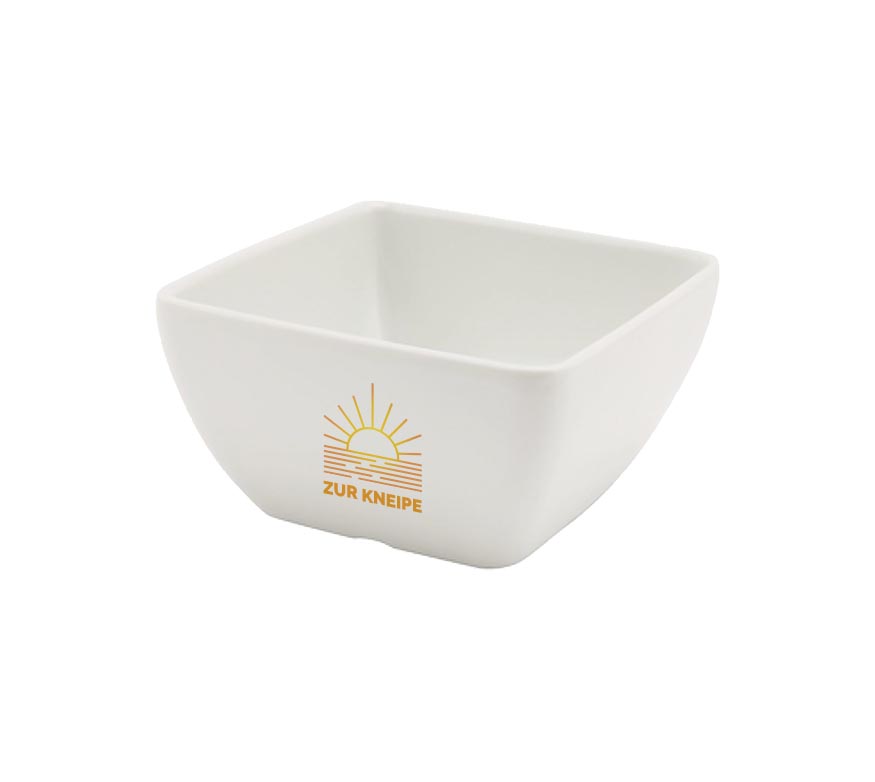 White Melamine Square Bowl (12.5cm)