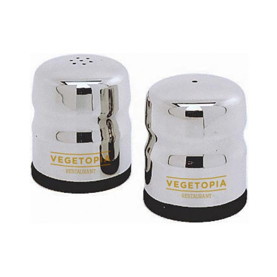 Stainless Steel Mini Condiment Salt & Pepper Pair (4.5cm)