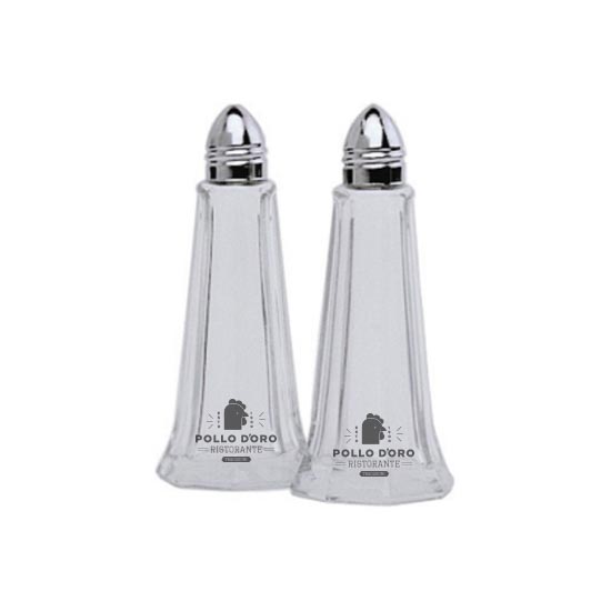 Glass Lighthouse Pepper Shaker With Silver Top (11.5cm)