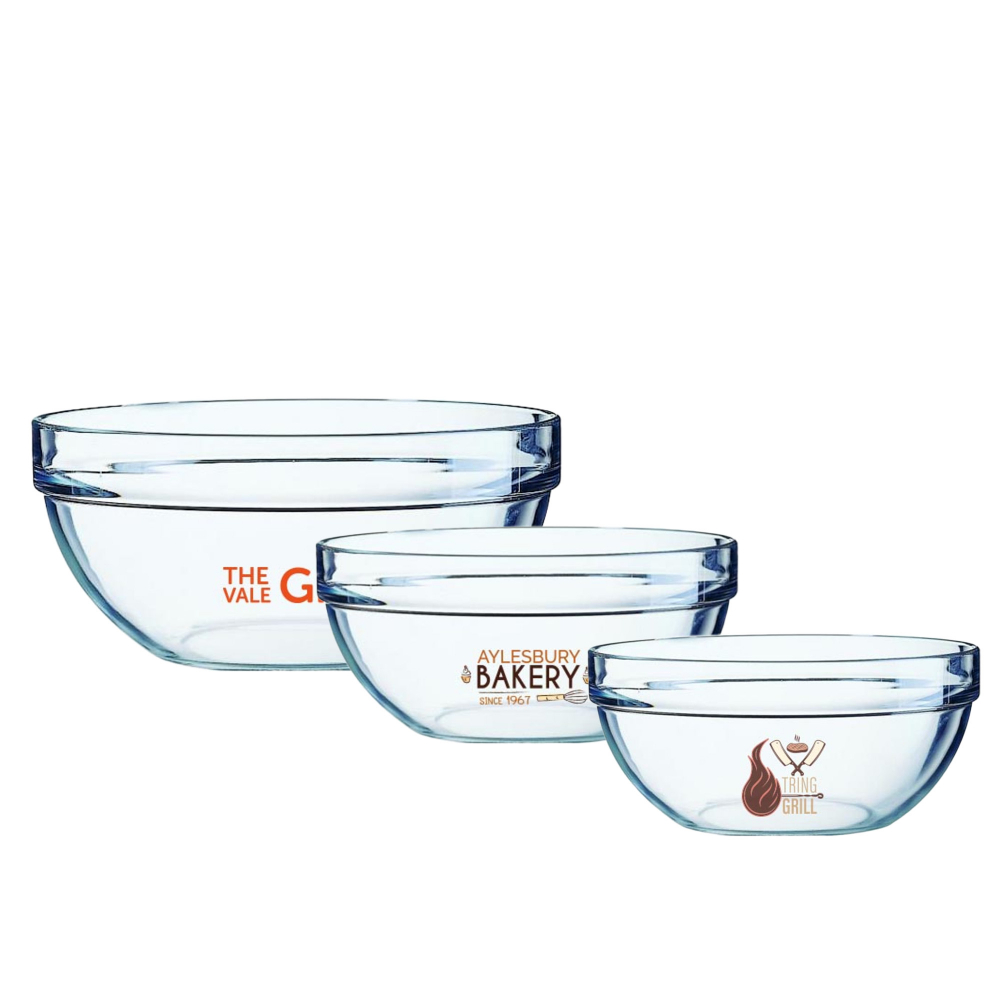 Stacking Mixing Glass Salad Bowls