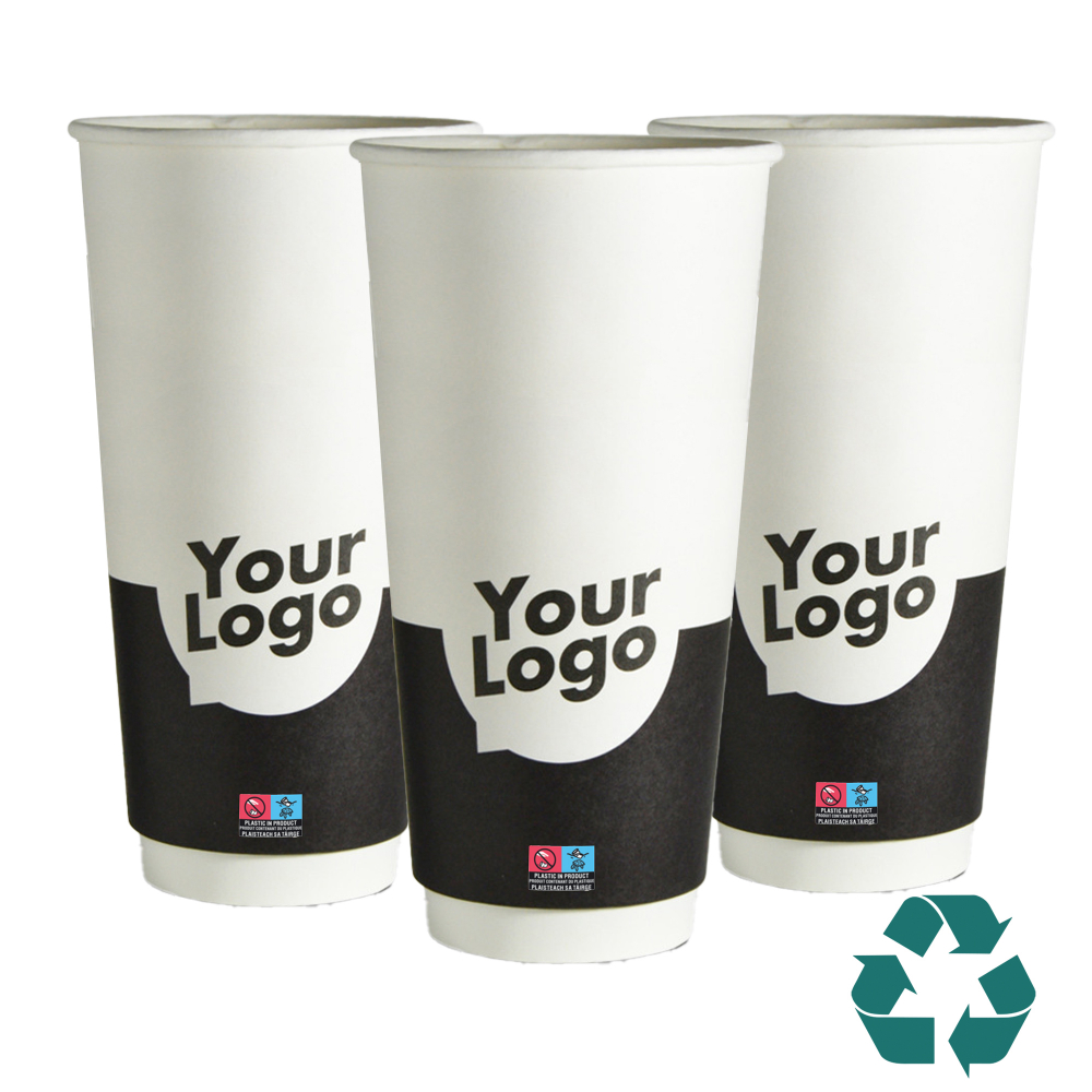 Recyclable Double Walled Paper Cup - Full Colour (500ml/20oz)