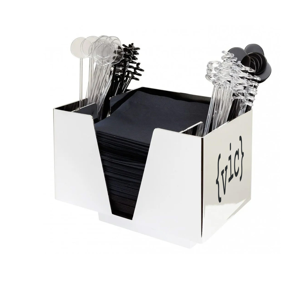 Chrome 3 Part Bar Caddy