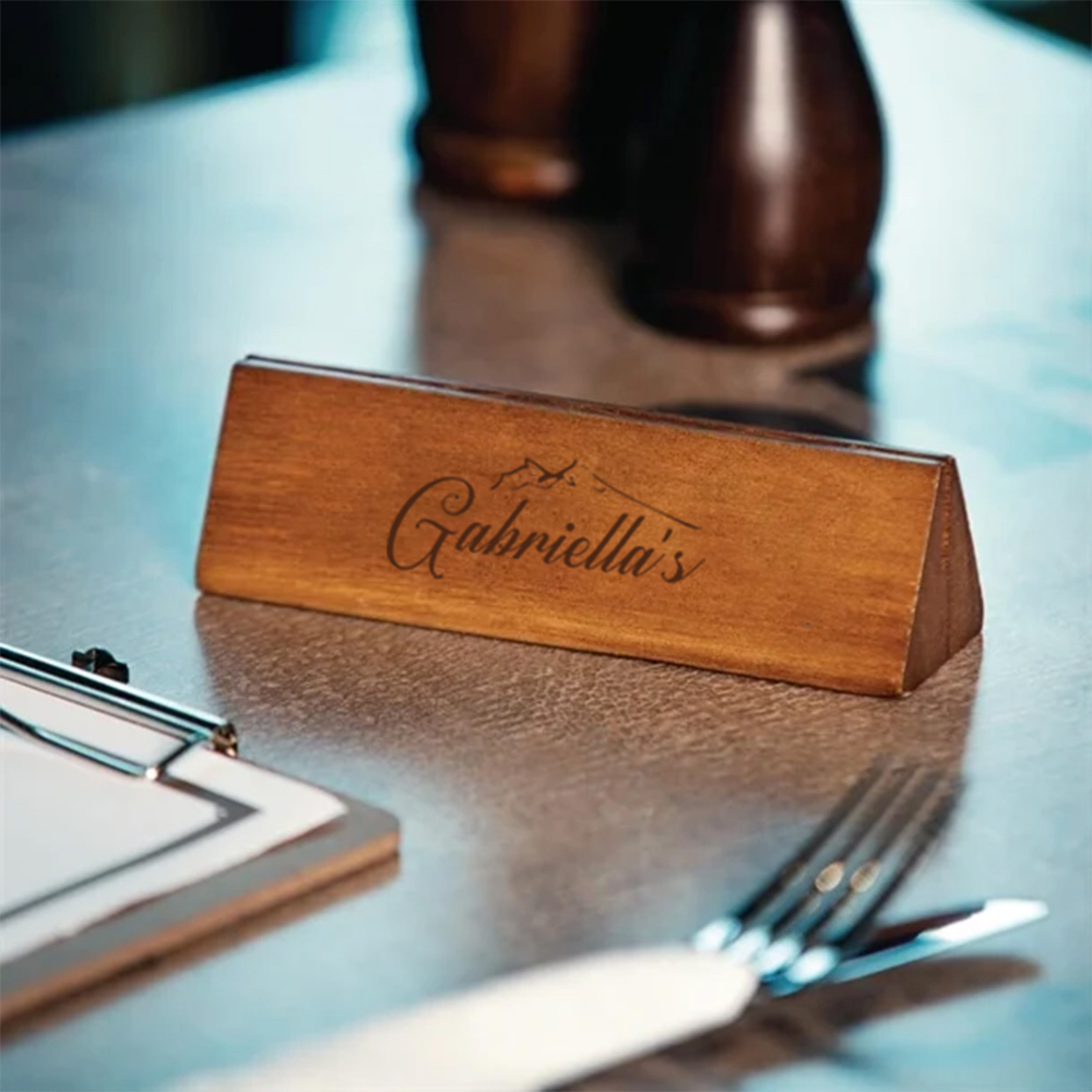 Acacia Menu Holder 