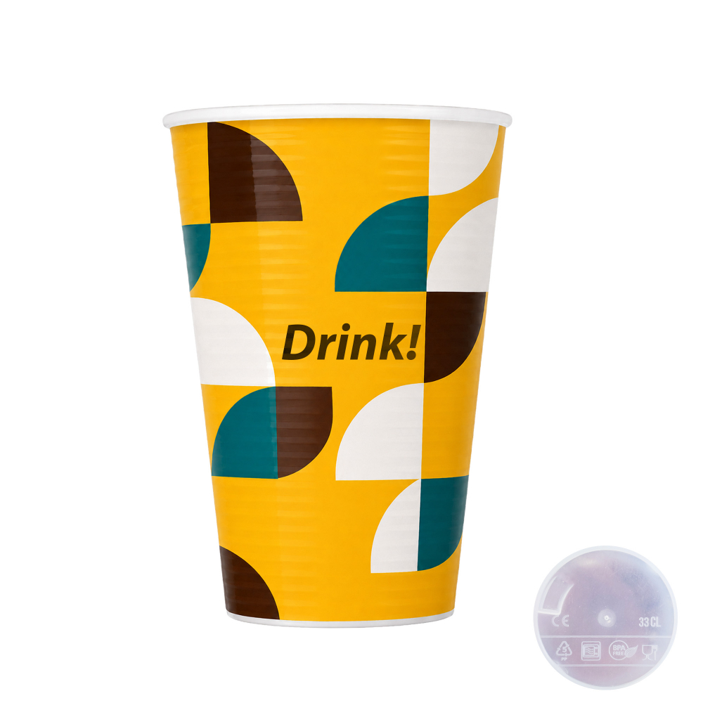 Reusable Plastic Swirl Cup (330ml)