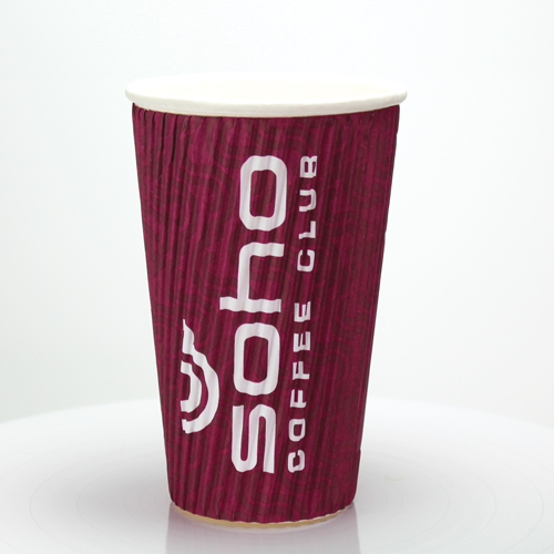 Rippled Paper Cup - Full Colour (16oz/455ml)
