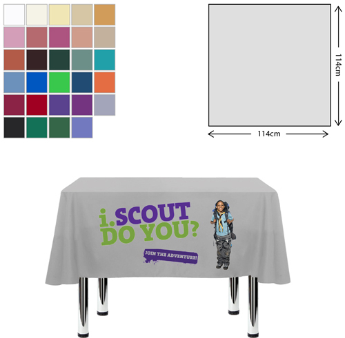 Premium Fabric Tablecloth - Square - 115x115cm (2ft High Table - Mid Drop)