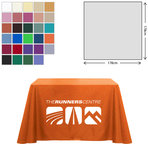 Premium Fabric Tablecloth - Square - 178x178cm (3ft Table - Mid Drop)