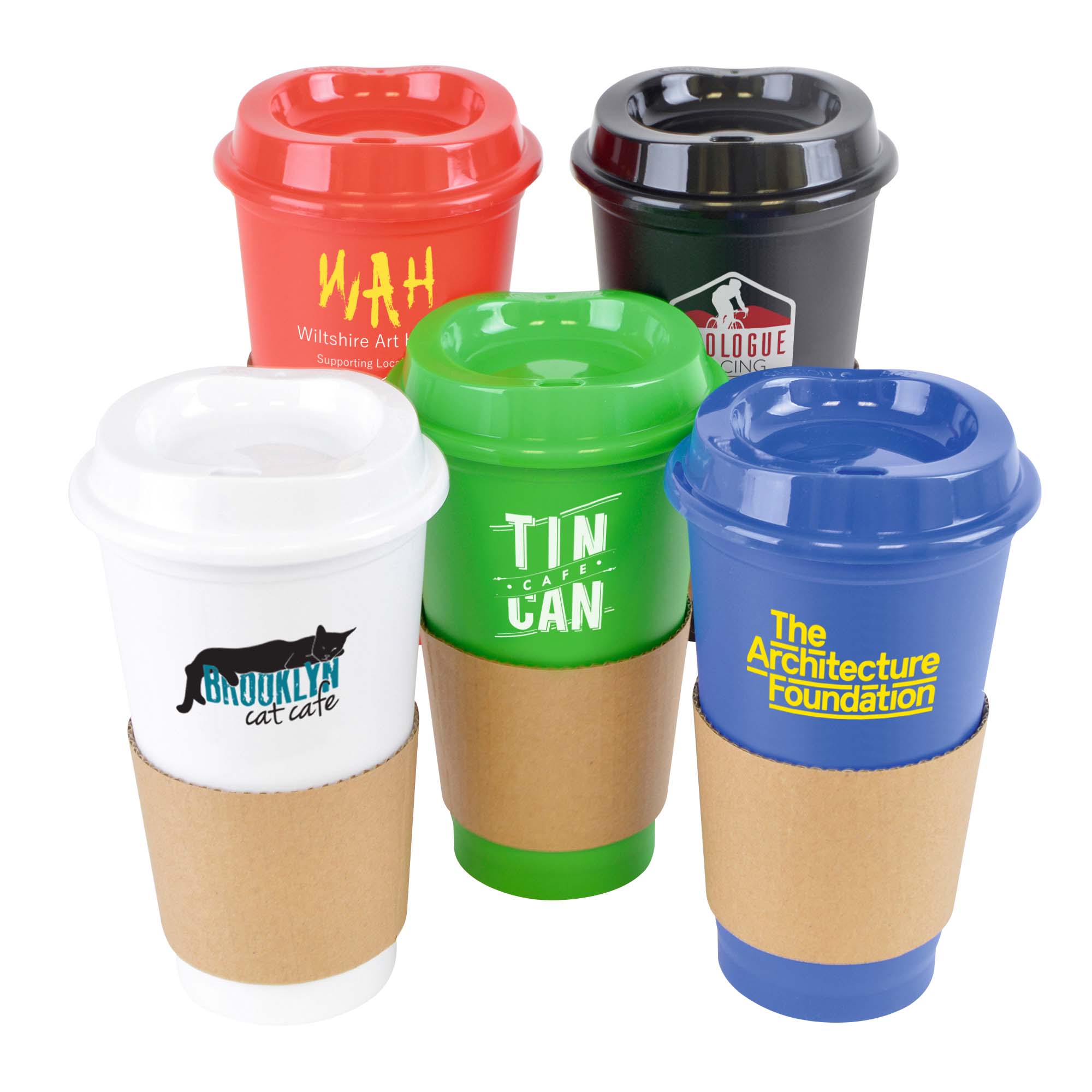 500ml Plastic Takeaway Coffee Mug
