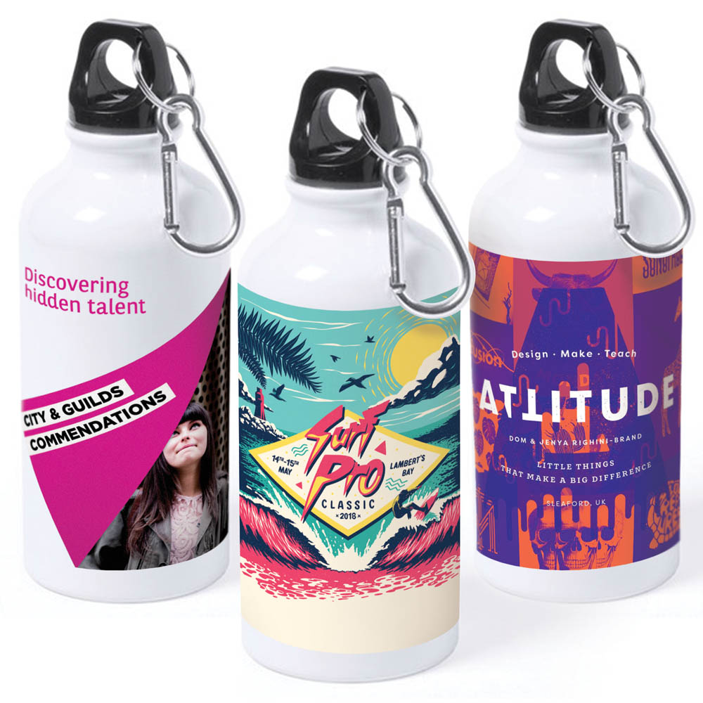 Sublimation Aluminium Bottle With Carabiner Lid (400ml)